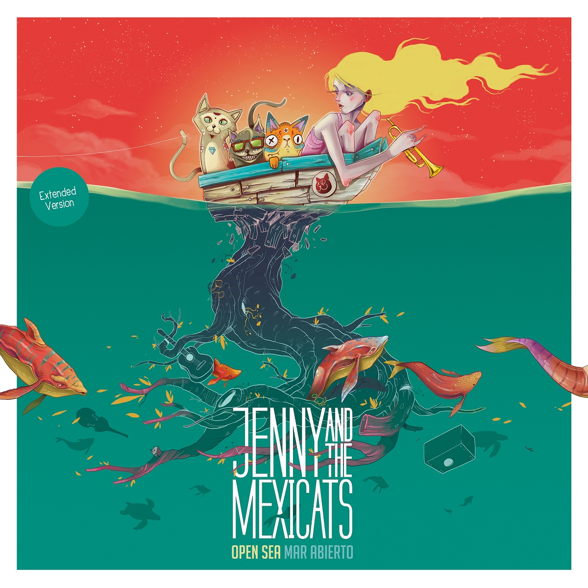 Jenny And The Mexicats - Open Sea / Mar Abierto (Extended Version) (LP)