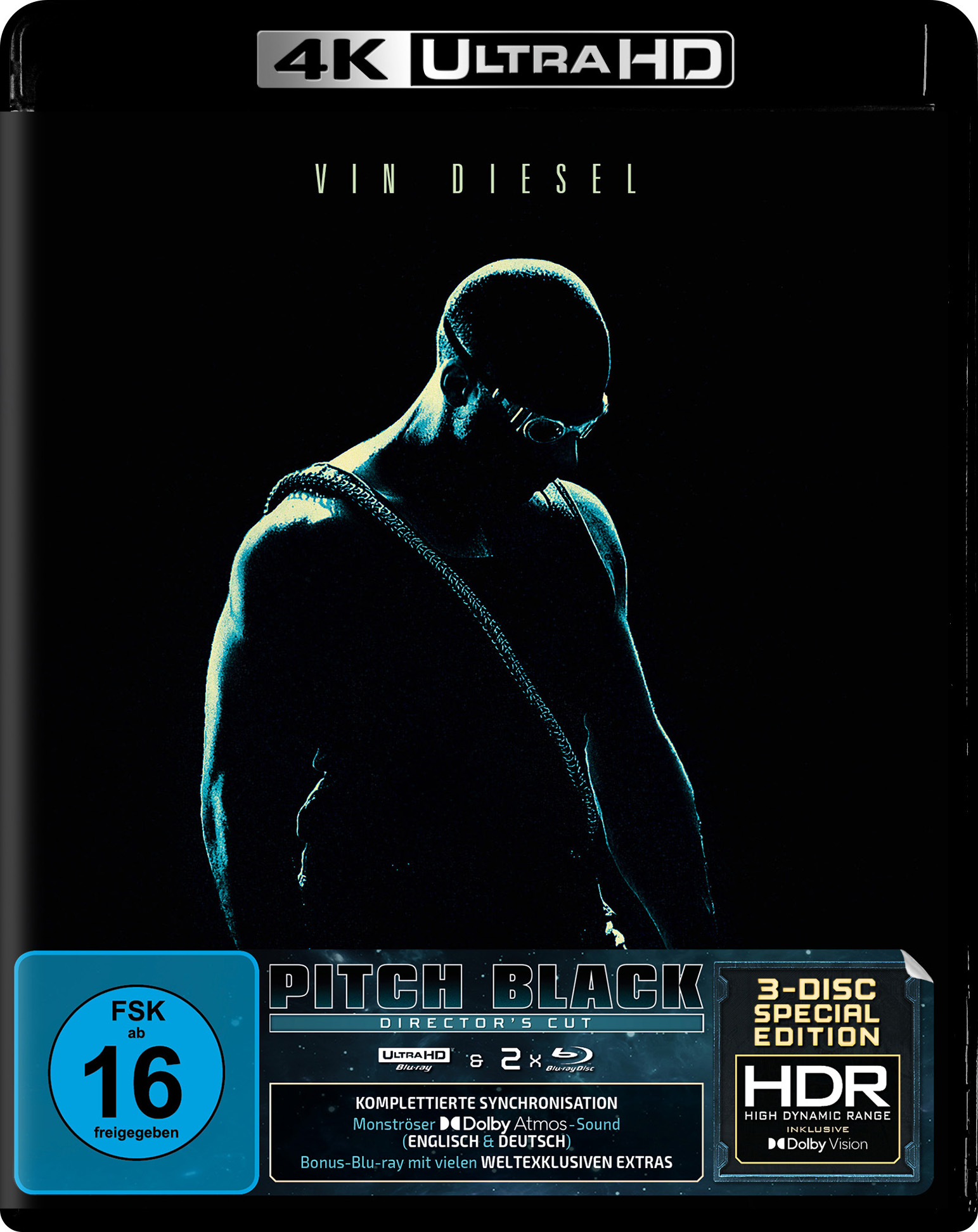 Pitch Black (Director's Cut) | 3-Disc Special Edition (UHD + Blu-ray + Bonus-Blu-ray)