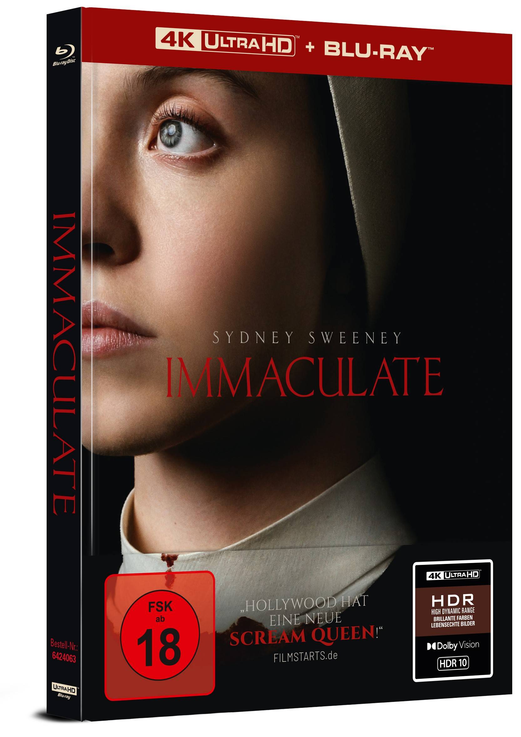 Immaculate - 2-Disc Limited Collector's Mediabook (UHD-Blu-ray + Blu-ray)
