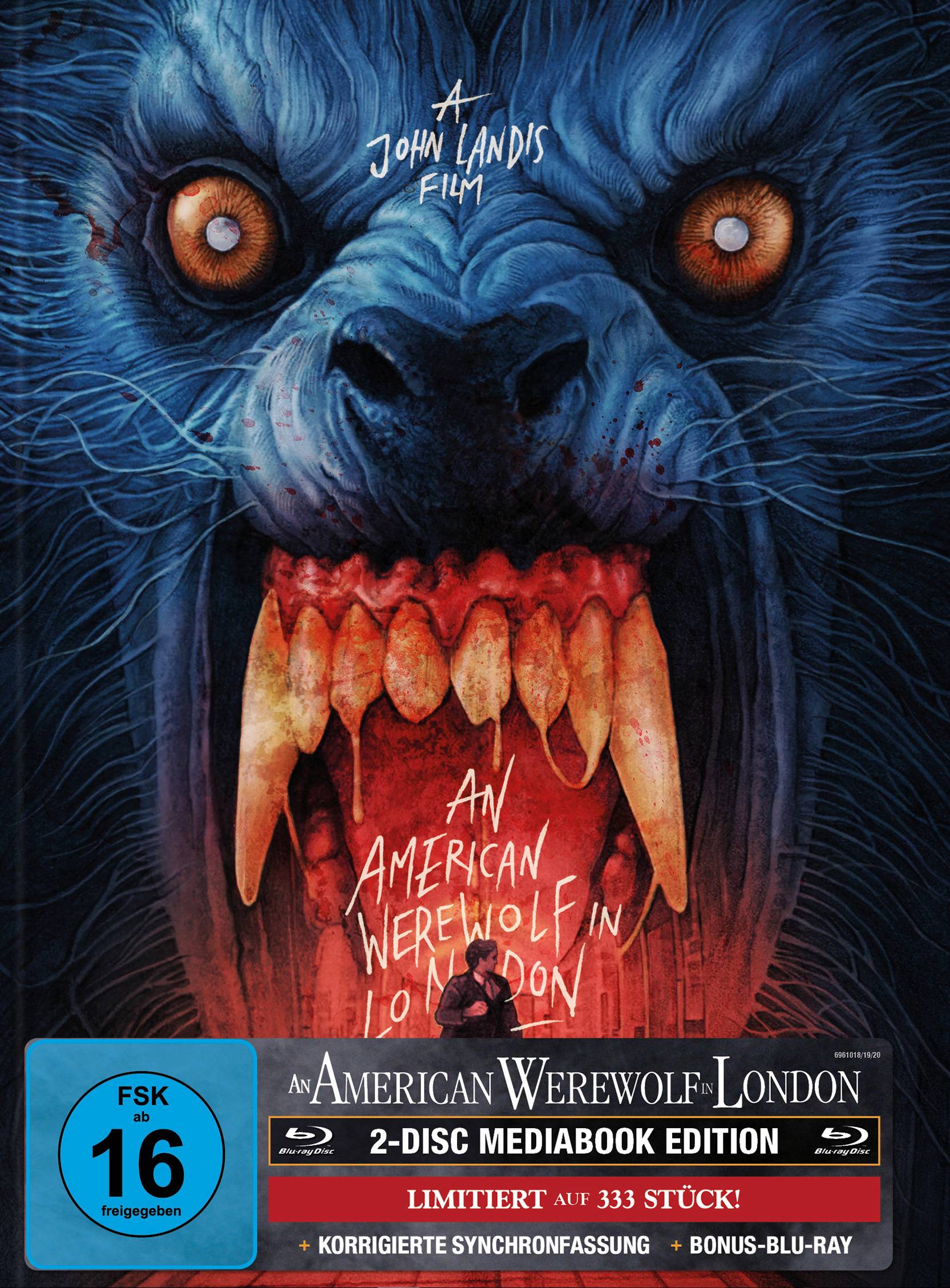 AN AMERICAN WEREWOLF IN LONDON 2-Disc-Mediabook (Blu-ray + Bonus-Blu-ray) (GABZ-Artwork) - 333 Stk.