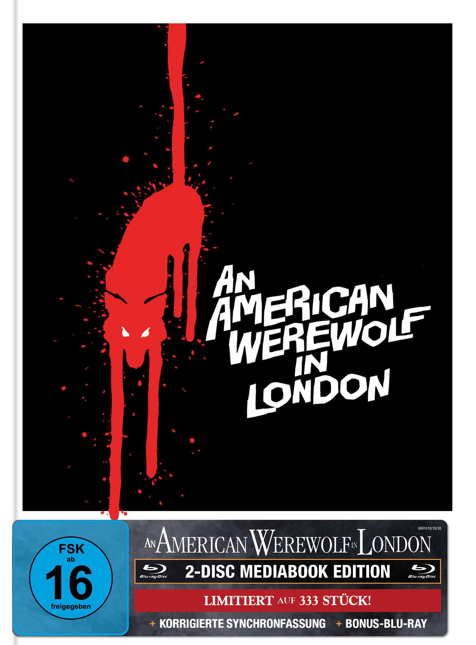 AN AMERICAN WEREWOLF IN LONDON 2-Disc-Mediabook (Blu-ray + Bonus-Blu-ray) (US-Artwork) - 333 Stk.