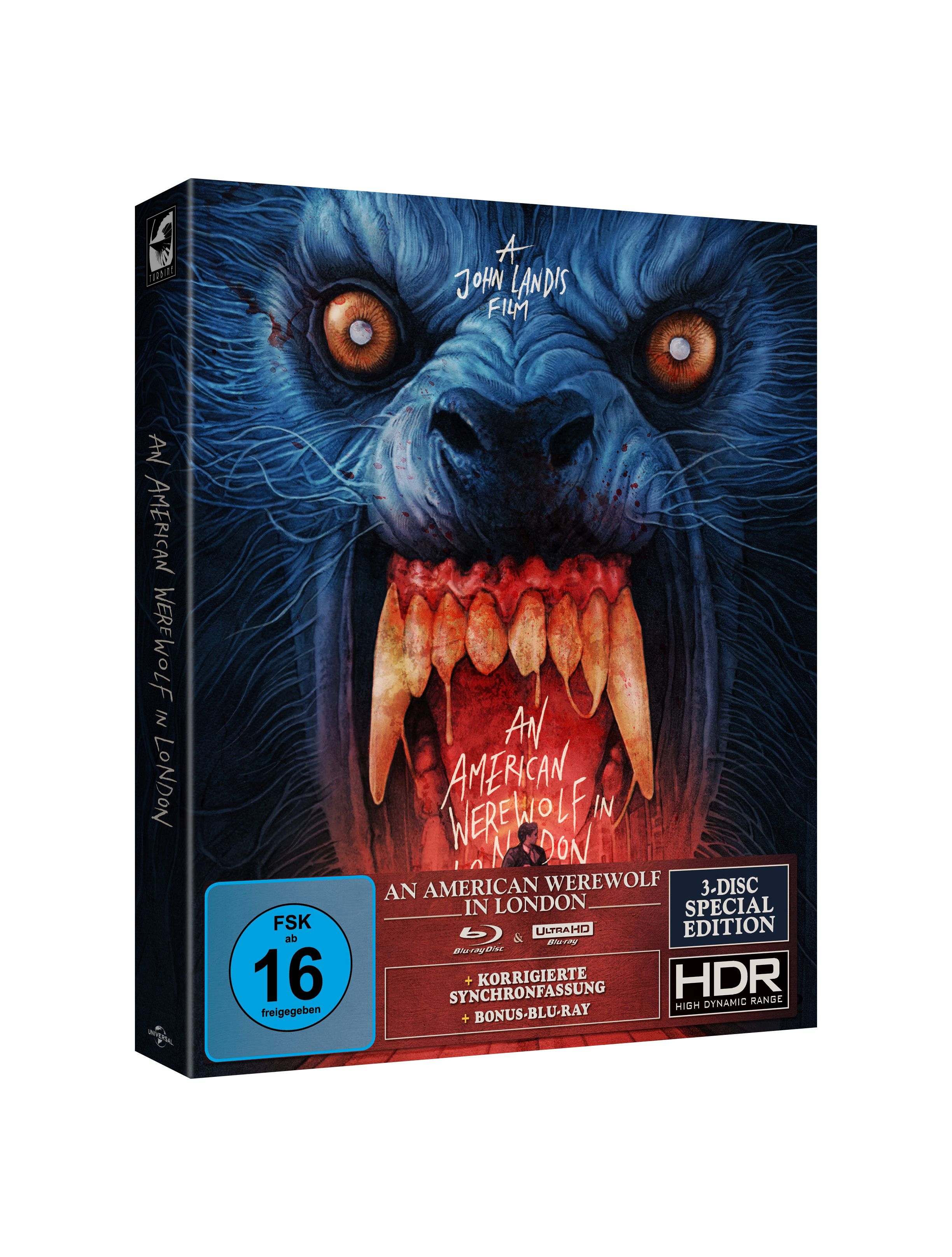 An American Werewolf in London - 3-Disc-Special Edition (UHD + BD + Bonus-BD) (Gabz Artwork)